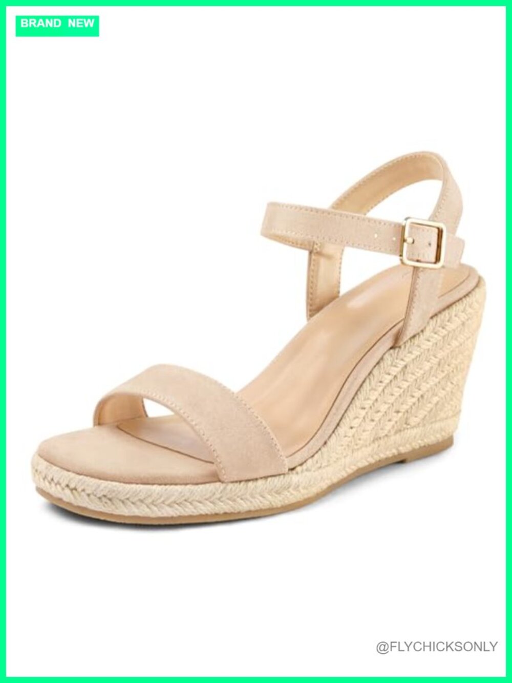 Espadrille Wedge Sandals Square Open Toe Platform